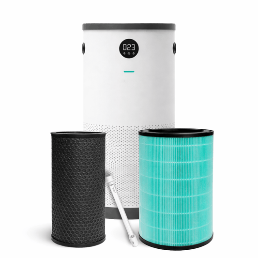 Complete replacement kit with HEPA filter, activated carbon filter, and replacement lamp for Quartz air purifier